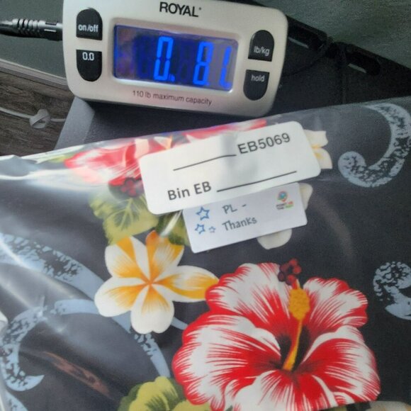 Two Palms Floral Hawaii Sleeveless Midi Ruffle Slit Dress Womens Size M - Picture 9 of 9